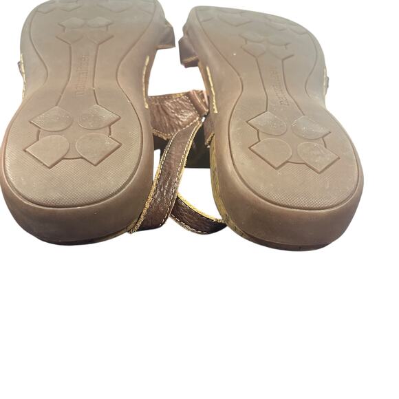 Naturalizer Brown Leather Strappy Sandals Size 9.5 Comfort Walking Cork Sole - Picture 5 of 9